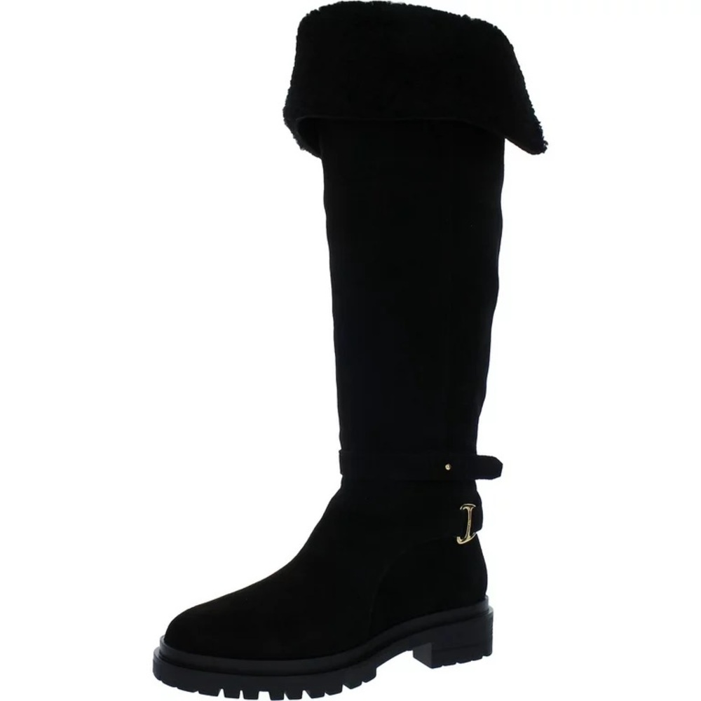NWOB Lauren Ralph Lauren Women’s Cristine Suede Shearling Over-The-Knee Boots